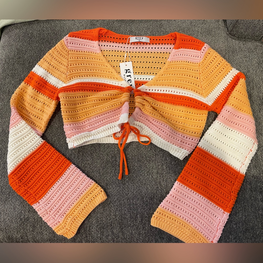 Colorful Striped Crochet Top